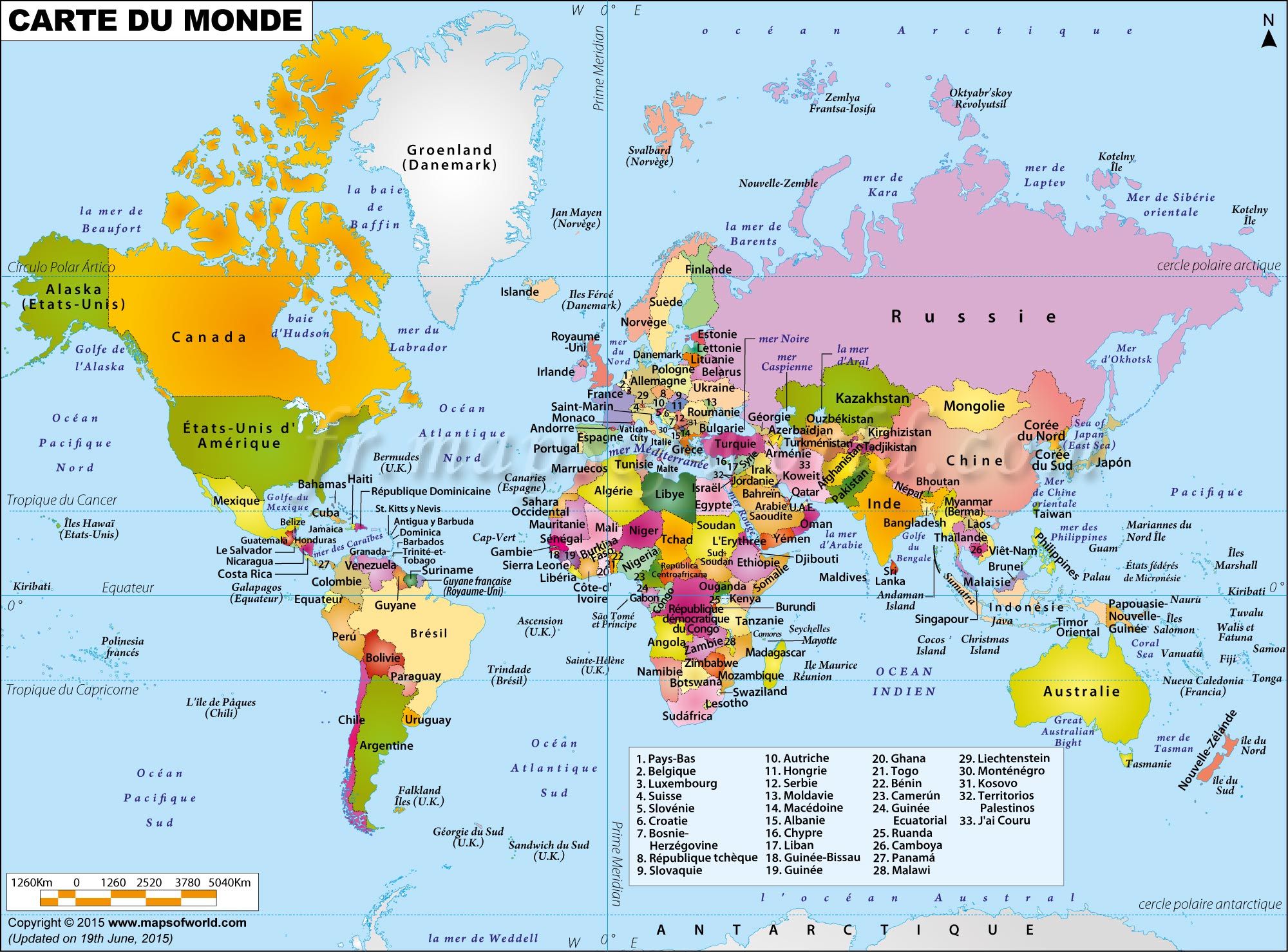 Carte Du Monde